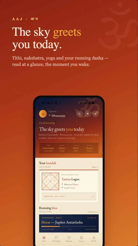 Home: tithi, nakshatra, yoga and your running dasha